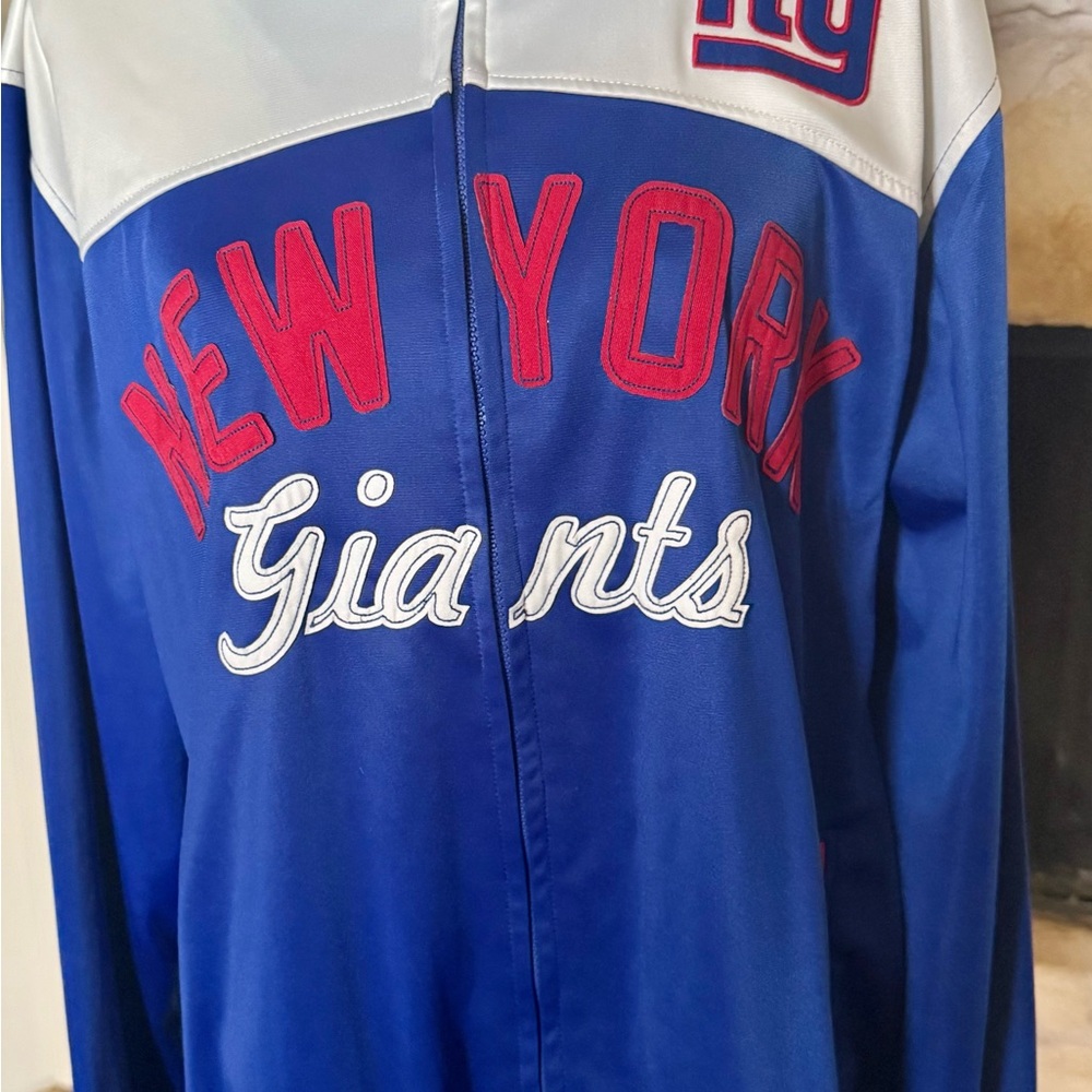 NFL Authentic New York Giants Full Zip Long Sleeve Jacket, Men’s Xlarge Preloved